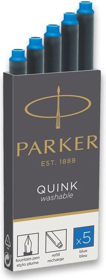 Parker Inkoustové bombičky Parker, omyvatelné 5 ks, modrý 1502/0150383 - obrázek 1