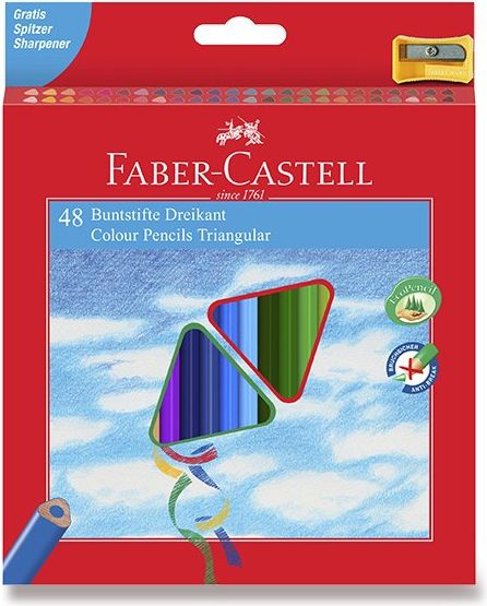 Faber-Castell Pastelky trojhranné 48 ks + ořezávátko 2054 - obrázek 1