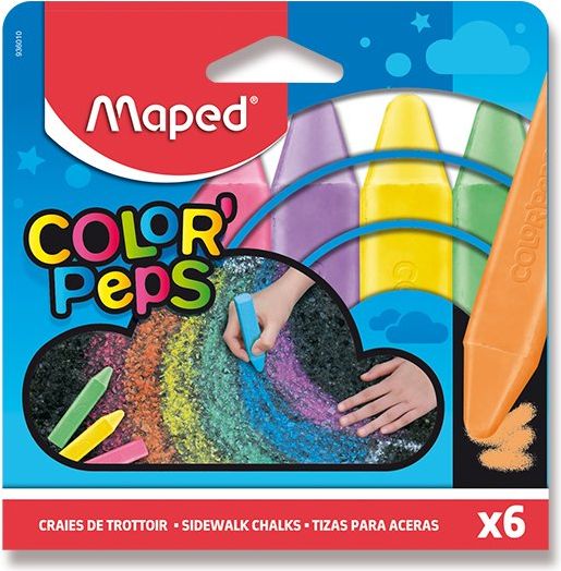 Maped Křídy na chodník 6 barvy - obrázek 1