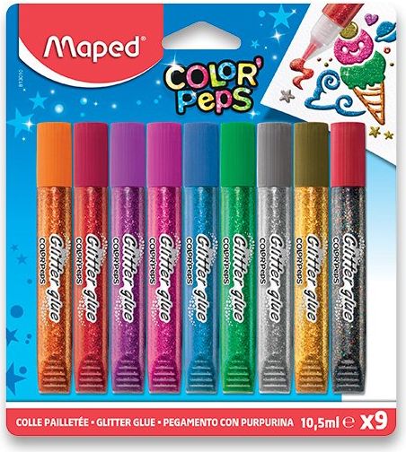 Maped Dekorační lepidlo Glitter Glue 9 x 10,5 ml - obrázek 1