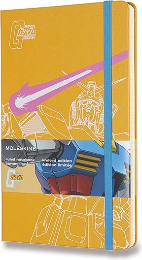Moleskine Zápisník Gundam - tvrdé desky L, linkovaný, žlutý A5, 120 listů - obrázek 1