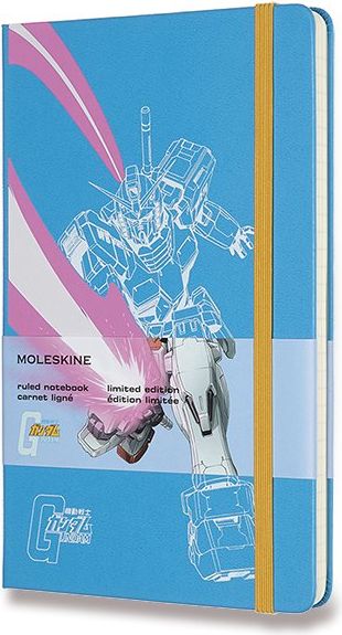 Moleskine Zápisník Gundam - tvrdé desky L, linkovaný, modrý A5, 120 listů - obrázek 1