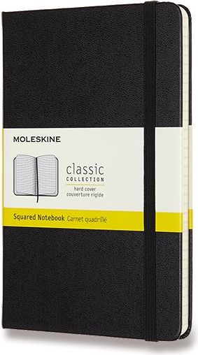 Moleskine Zápisník - tvrdé desky černý C6, 104 listů  čtverečkovaný - obrázek 1