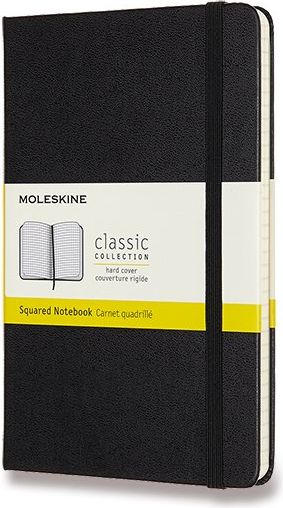 Moleskine Zápisník - tvrdé desky černý C6, 104 listů čtverečkovaný - obrázek 1