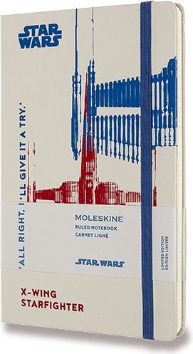 Moleskine Zápisník Star Wars - tvrdé desky L, linkovaný, X-Wing A5, 120 listů - obrázek 1