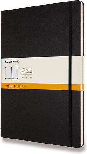 Moleskine Zápisník - tvrdé desky A4, linkovaný, černý 21 x 29,7 cm, 96 listů - obrázek 1