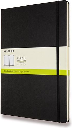 Moleskine Zápisník - tvrdé desky A4, čistý, černý 21 x 29,7 cm, 96 listů - obrázek 1