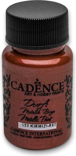 Cadence Akrylové barvy Dora Metalic červená, 50 ml - obrázek 1
