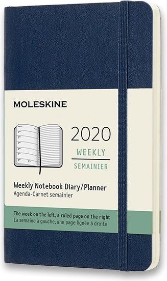 Moleskine Diář 2020 - měkké desky modrý týdenní A6 - obrázek 1
