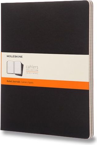 Moleskine Sešity Cahier - tvrdé desky černé 21,59 x 27,94 cm, 60 listů linkovaný - obrázek 1