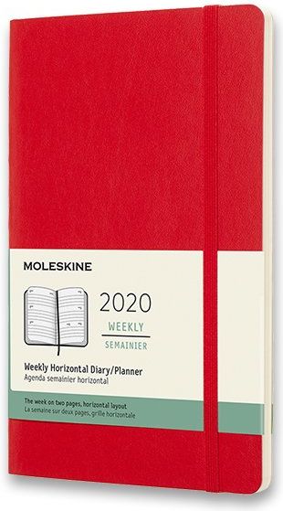 Moleskine Diář 2020 - měkké desky červený týdenní A5 - obrázek 1