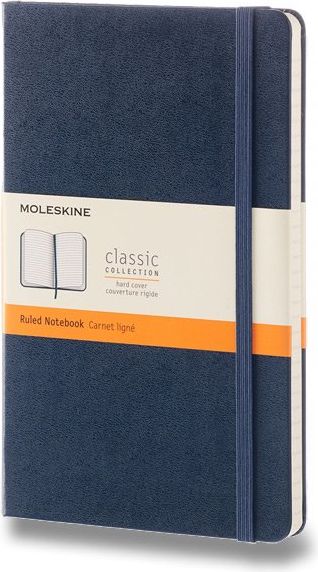 Moleskine Zápisník - tvrdé desky modrý A5, 120 listů  linkovaný - obrázek 1