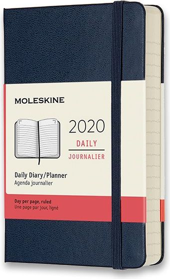 Moleskine Diář 2020 - tvrdé desky modrý denní A6 - obrázek 1