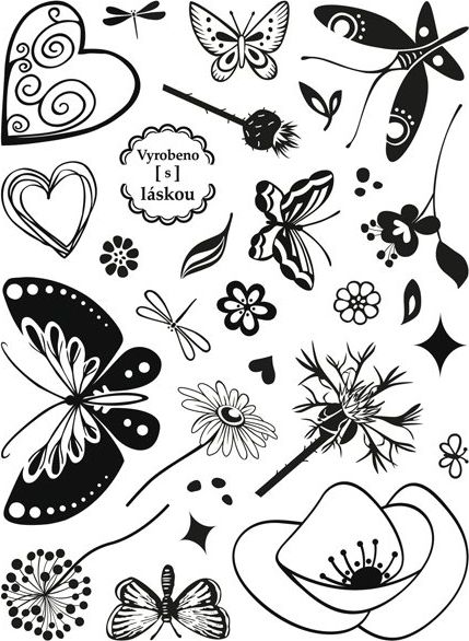 AladinE Razítka Stampo Textile Motýlí zahrada - obrázek 1