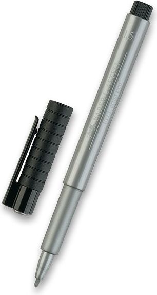 Faber-Castell Popisovač Pitt Artist Pen Metallic stříbrný 6735 - obrázek 1