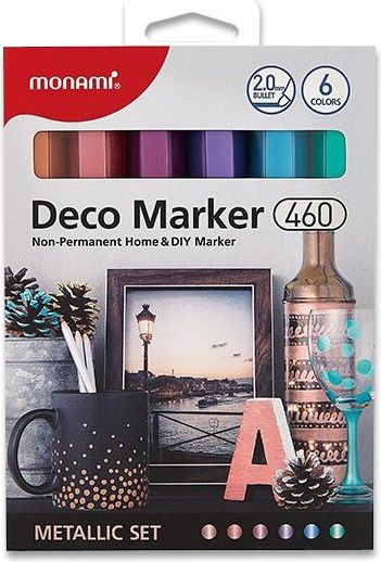 Monami Popisovače Deco Marker 460 Metallic set 744634 - obrázek 1