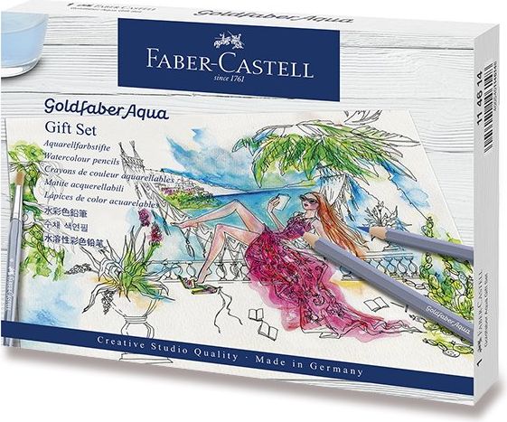 Faber-Castell Akvarelové pastelky Goldfaber Aqua dárková sada, 18 ks 114614 - obrázek 1