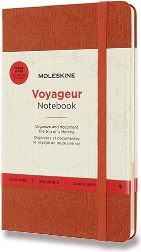 Moleskine Zápisník Voyageur - tvrdé desky oranžový C6, 104 listů - obrázek 1