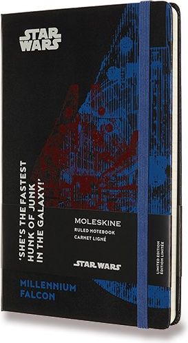 Moleskine Zápisník Star Wars - tvrdé desky L, linkovaný, Falcon A5, 120 listů - obrázek 1