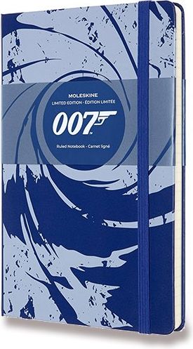 Moleskine Zápisník James Bond - tvrdé desky L, linkovaný, modrý A5, 120 listů - obrázek 1