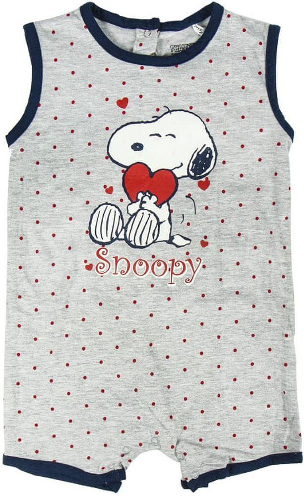 Disney chlapecký overal Snoopy 92 šedá - obrázek 1