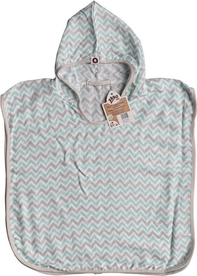 XKKO BMB Bambusové mušelínové pončo - Scandinavian Chevron Mint Velikost 1 - obrázek 1