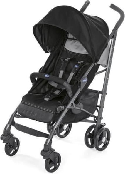 Chicco Lite Way 3 Black Sportovní kočárek, černý, buggy - obrázek 1