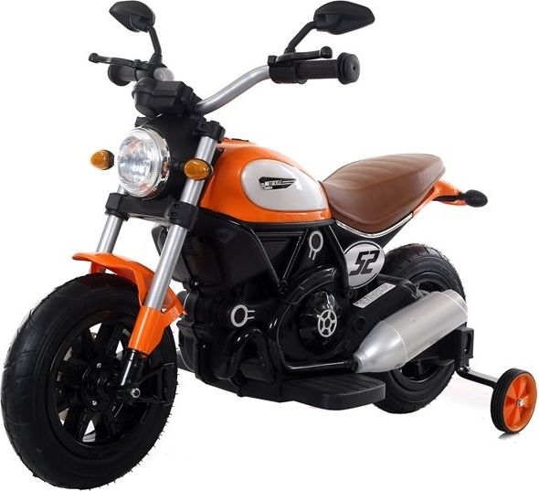 Mamido Dětská elektrická motorka QK307 oranžová L-4776 - obrázek 1