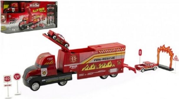 Auto Hasiči Truck nákladní s doplňky plast 30cm - obrázek 1