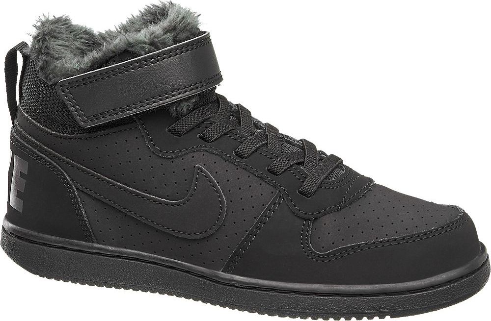 Deichmann - NIKE Černé kotníkové tenisky na suchý zip Nike Court Borough 31 černá - obrázek 1