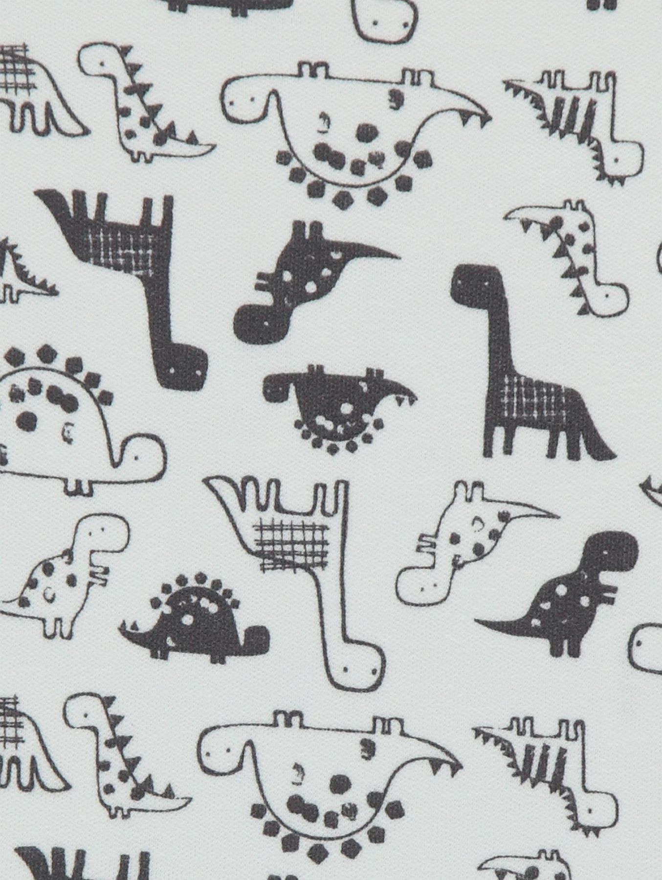 Kojenecké body GEORGE, 7ks v balení, dlouhý rukáv, motiv dinosaurus Velikost: 92 - 98cm (2 - 3 roky) - obrázek 3
