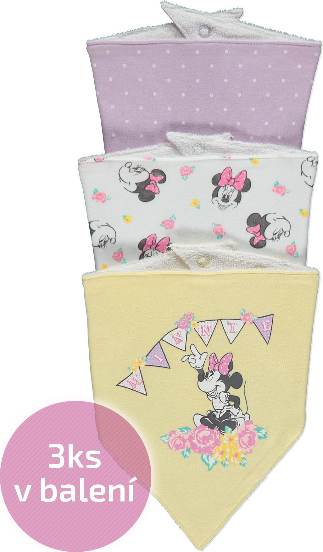 Bryndáky GEORGE, 3ks v balení, motiv Minnie mouse - obrázek 1