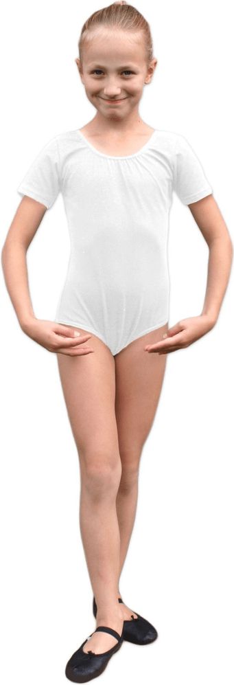 Jožánek Dres dívčí baletní/gymnastický, BÍLÝ 104 - obrázek 1