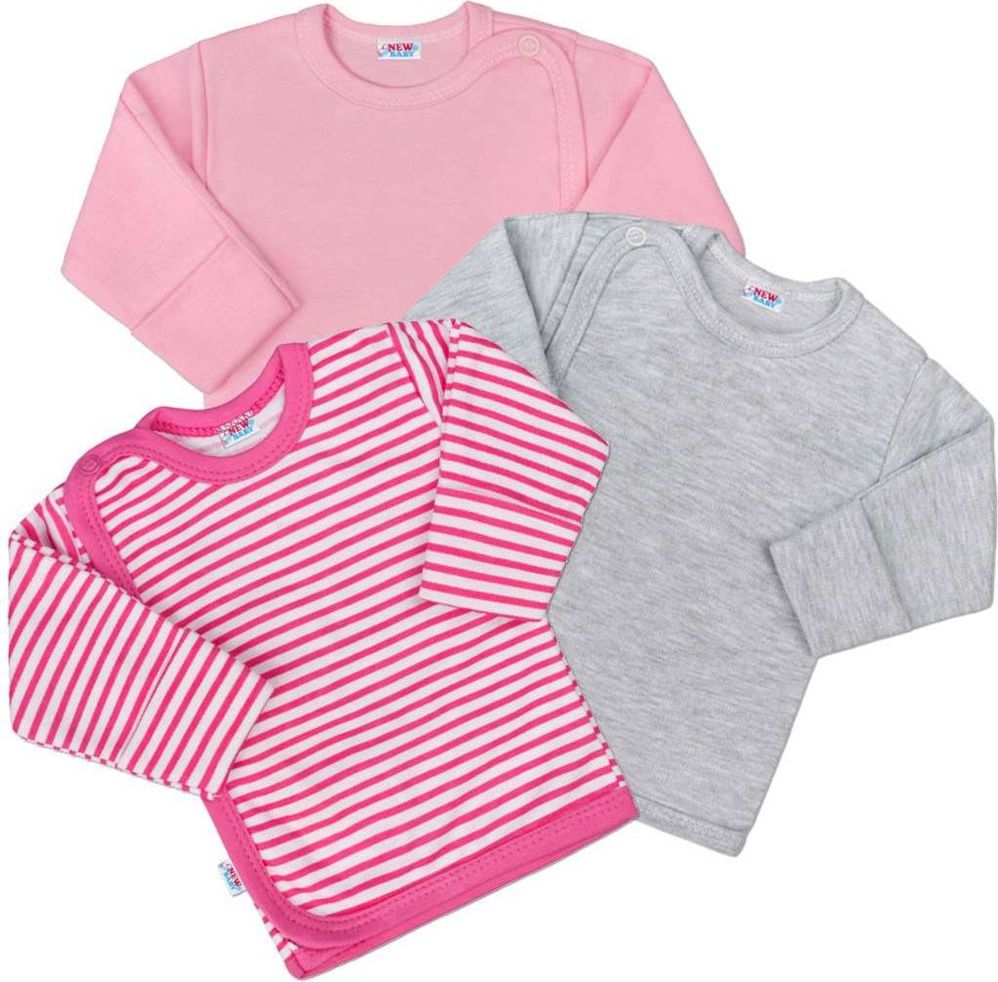 NEW BABY Kojenecká košilka New Baby Classic II Holka 3ks - 62 (3-6m) - obrázek 1