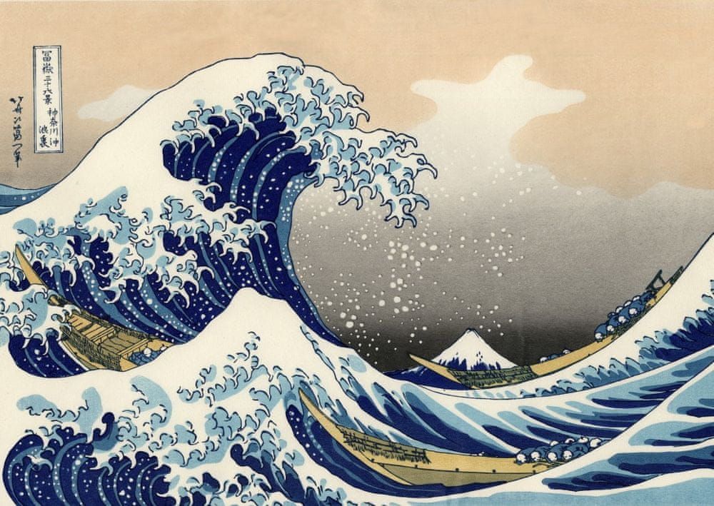 Grafika Puzzle 1000 dílků Hokusai - The Great Wave off Kanagawa - obrázek 1