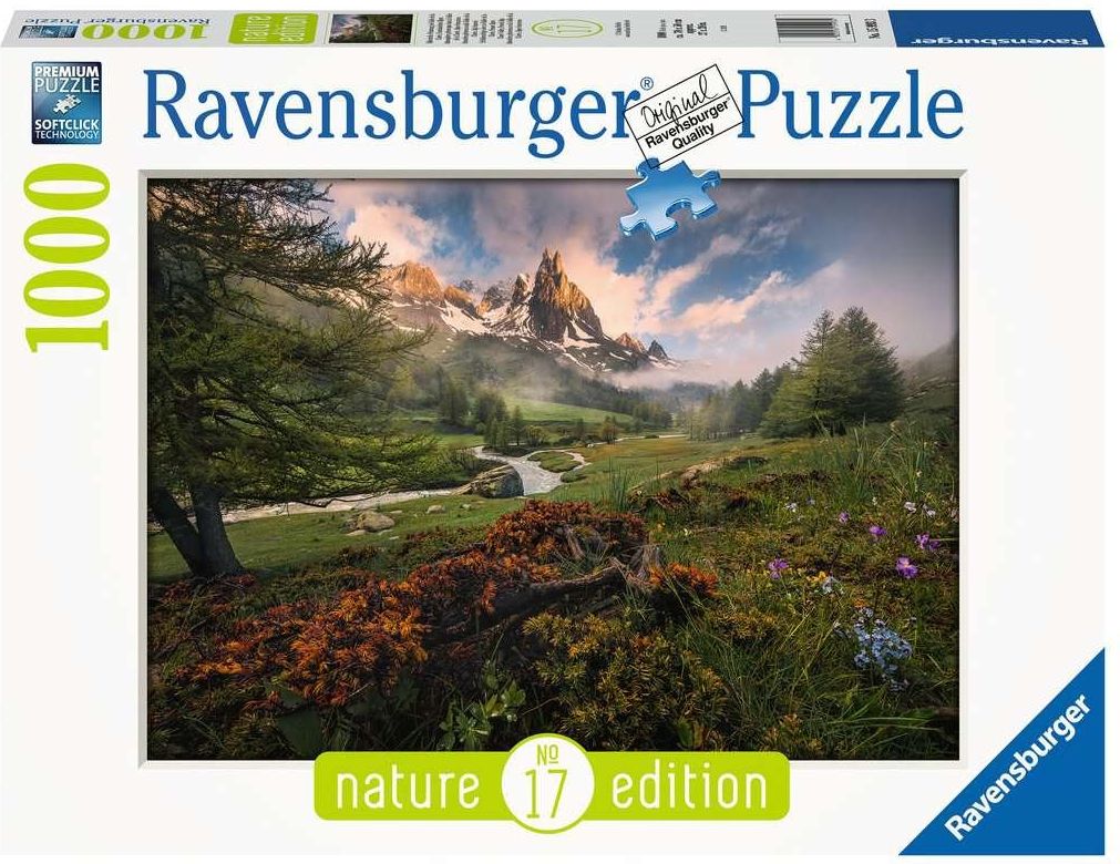 RAVENSBURGER Puzzle Clarée Vallée, Alpy 1000 dílků - obrázek 2