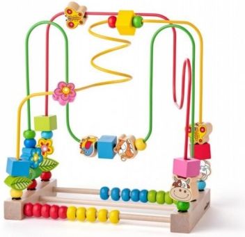 Woody Edukační dřevěná hračka, labyrint - Louka - obrázek 1