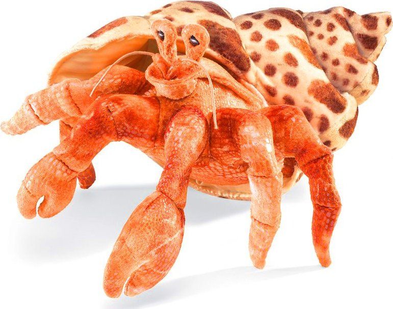 FOLKMANIS PUPPETS Rak poustevníček 33 cm (pohyblivý plyšák na ruku) - obrázek 3