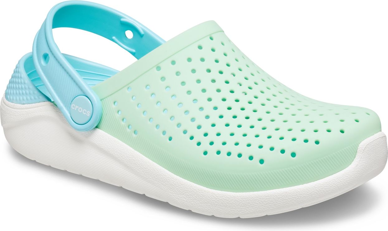 Crocs zelené unisex boty LiteRide Clog Neo Mint/White - J6 - obrázek 3
