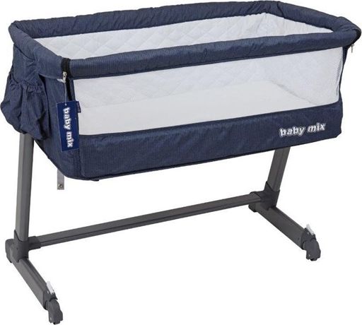 BABY MIX | Zboží | Dětská cestovní postýlka k posteli rodičů Baby Mix Navy | Modrá | - obrázek 1
