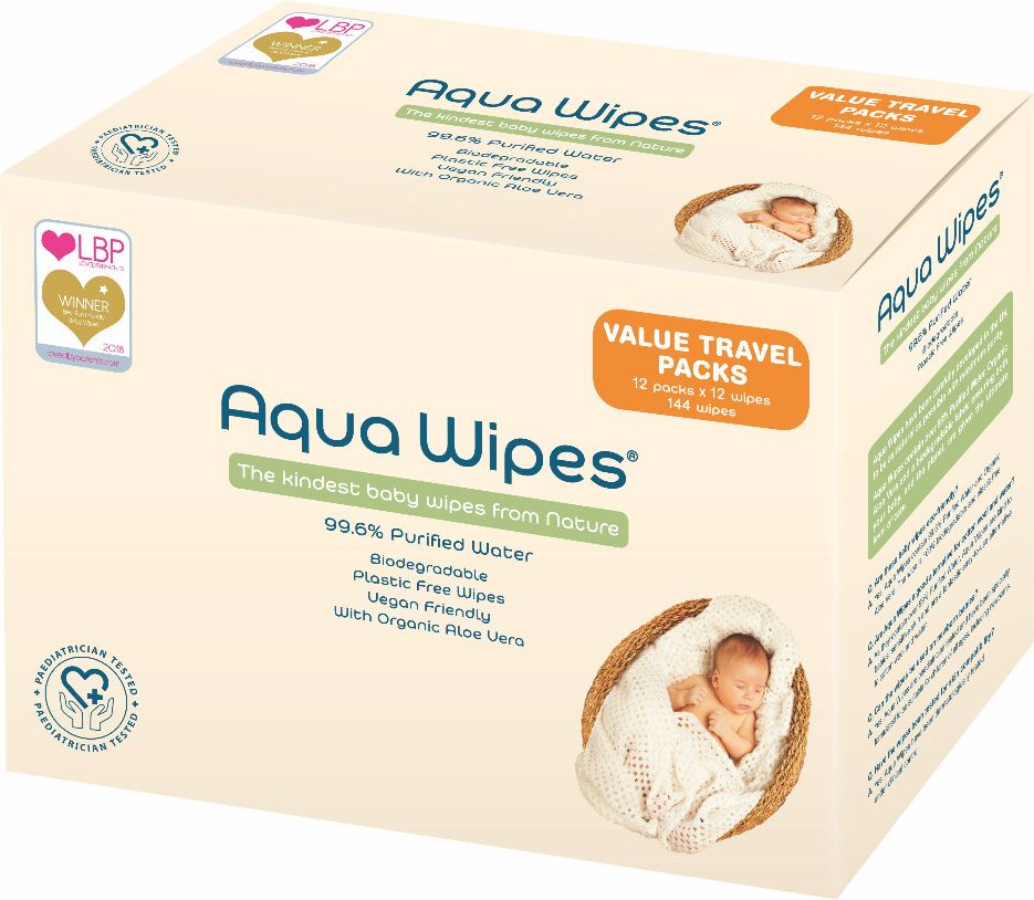 Aqua Wipes EKO Vlhčené ubrousky box 12x12 ks - obrázek 1