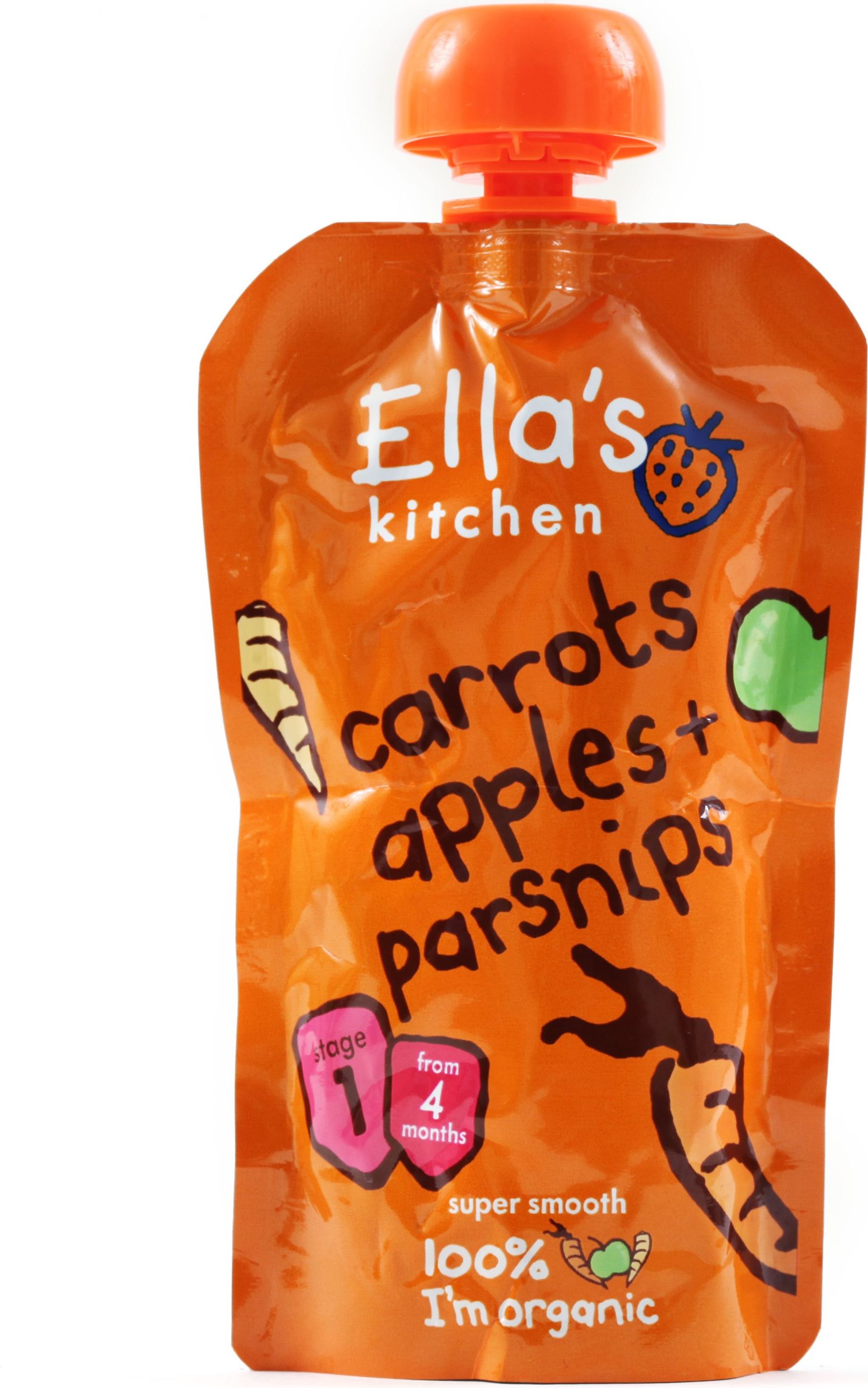 Ellas Kitchen BIO Zeleninové pyré mrkev, jablka a pastinák kapsička 120 g - obrázek 2