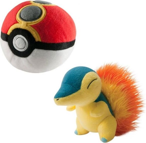 TOMY Company Pokémon: plyšák Cyndaquil a Repeat Ball 15 cm - obrázek 1