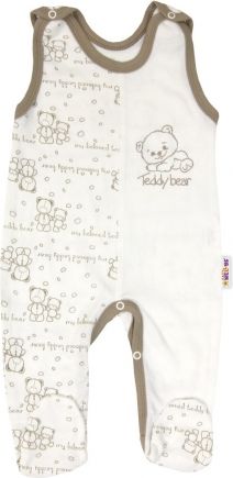 Baby Nellys Kojenecké bavlněné dupačky vel. 62 -Baby Teddy - obrázek 1