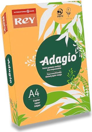 Rey Barevný papír Adagio oranžový A4, 80 g, 500 listů - obrázek 1