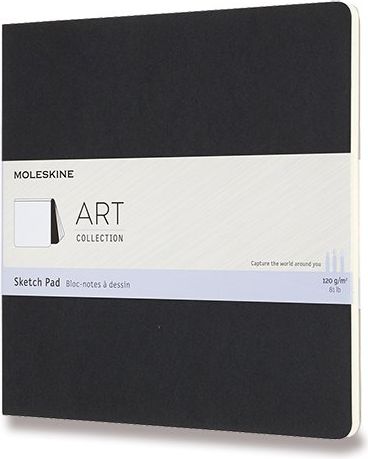 Moleskine Skicář SketchPad square, černý 19 x 19 cm, 24 listů - obrázek 1
