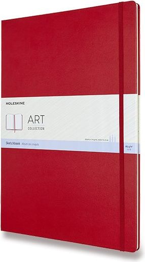 Moleskine Skicář - tvrdé desky červený 29,7 x 42 cm, 48 listů - obrázek 1