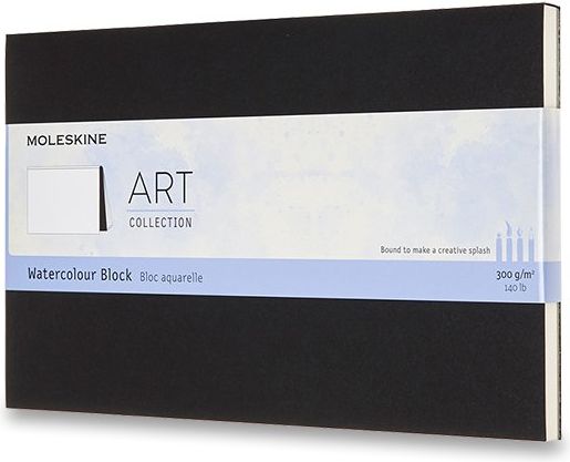 Moleskine Skicář Watercolour Block L, černý A5, 10 listů - obrázek 1