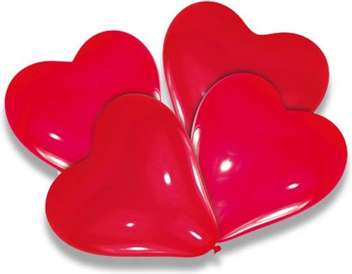 Amscan Nafukovací balónky - srdce 4 ks - obrázek 1