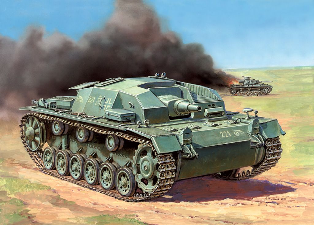 ZVEZDA Wargames (WWII) tank 6155 - Sturmgeschütz III Ausf.B (1:100) - obrázek 6